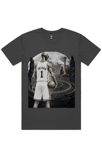 THE ALIEN RELAXED TEE-CHARCOAL