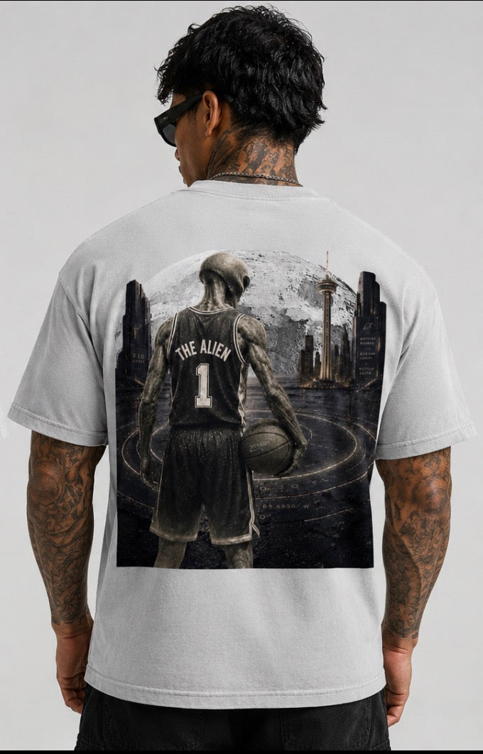 THE ALIEN Tee-Faded White