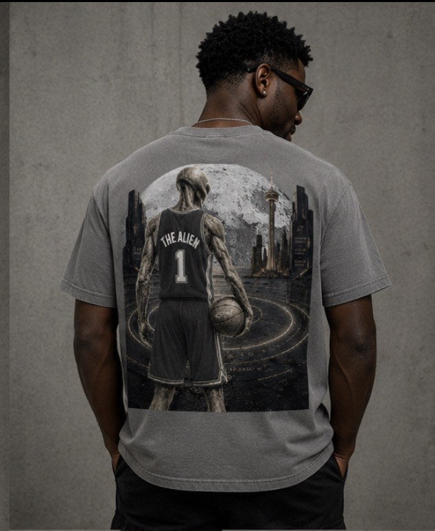 THE ALIEN Tee-Faded Grey